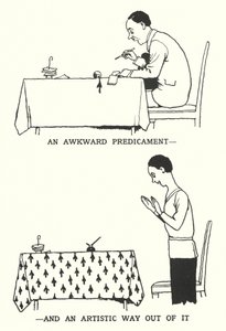 Nepříjemná situace a umělecká cesta z ní (litho) od William Heath Robinson