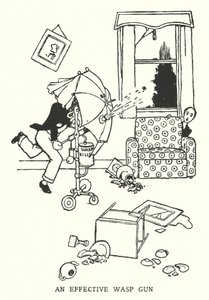 Efektivní vosí pistole (litho) od William Heath Robinson
