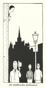 Nenápadné prohlášení (litho) od William Heath Robinson