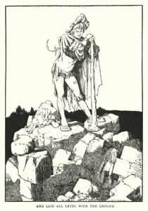 A položil celou úroveň se zemí (litho) od William Heath Robinson
