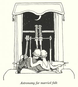 Astronomie pro ženaté lidi (litho) od William Heath Robinson