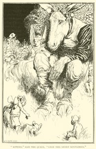 Pozorujte, řekla královna, tohoto milého pána. od William Heath Robinson