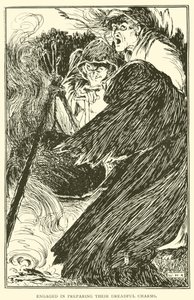Zaměstnáni přípravou svých strašlivých kouzel od William Heath Robinson