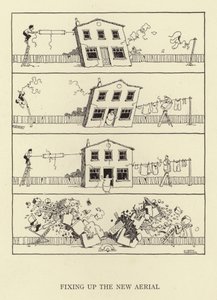 Oprava nové antény od William Heath Robinson