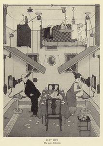 Plochý život, náhradní litho ložnice od William Heath Robinson