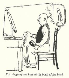 Pro opálení vlasů v zadní části hlavy (litho) od William Heath Robinson