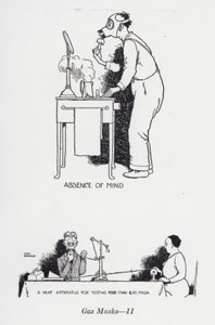 Plynové masky - II (obrázky) od William Heath Robinson
