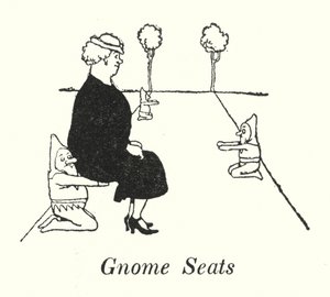 Sedadla Gnome (litho) od William Heath Robinson