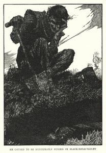 Nechal být čestně pohřben v Black-soile-valley (litho) od William Heath Robinson