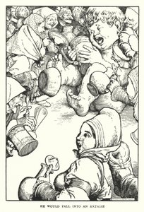Upadl by do extáze (litho) od William Heath Robinson