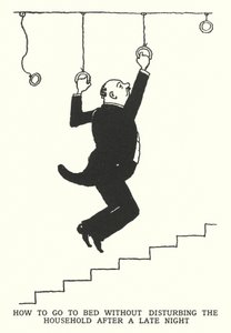 Jak jít spát, aniž byste rušili domácnost po pozdní noci (litho) od William Heath Robinson