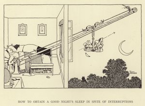 Jak dosáhnout dobrého nočního spánku i přes přerušování od William Heath Robinson