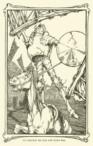 Ilustrace pro Dona Quijota (litho) od William Heath Robinson