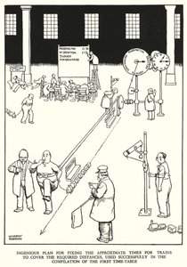 Ilustrace pro Railway Ribaldry od W Heatha Robinsona (litho) od William Heath Robinson