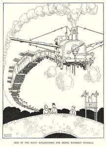 Ilustrace pro Railway Ribaldry od W Heatha Robinsona (litho) od William Heath Robinson