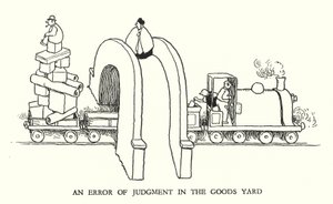 Ilustrace pro Railway Ribaldry od W Heatha Robinsona (litho) od William Heath Robinson