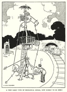 Ilustrace pro Railway Ribaldry od W Heatha Robinsona (litho) od William Heath Robinson