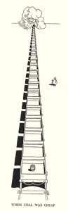 Ilustrace pro Railway Ribaldry od W Heatha Robinsona (litho) od William Heath Robinson