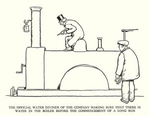 Ilustrace pro Railway Ribaldry od W Heatha Robinsona (litho) od William Heath Robinson