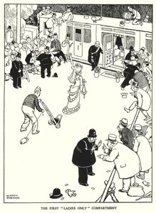 Ilustrace pro Railway Ribaldry od W Heatha Robinsona (litho) od William Heath Robinson