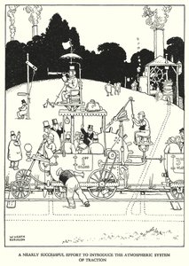Ilustrace pro Railway Ribaldry od W Heatha Robinsona (litho) od William Heath Robinson