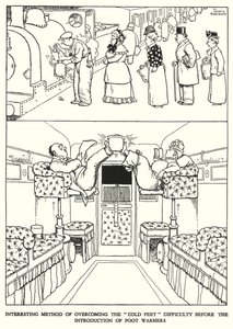 Ilustrace pro Railway Ribaldry od W Heatha Robinsona (litho) od William Heath Robinson