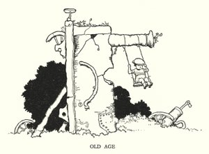 Ilustrace pro Railway Ribaldry od W Heatha Robinsona (litho) od William Heath Robinson