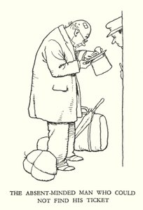 Ilustrace pro Railway Ribaldry od W Heatha Robinsona (litho) od William Heath Robinson