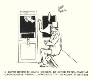 Ilustrace pro Railway Ribaldry od W Heatha Robinsona (litho) od William Heath Robinson