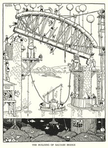 Ilustrace pro Railway Ribaldry od W Heatha Robinsona (litho) od William Heath Robinson