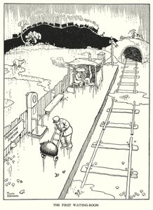 Ilustrace pro Railway Ribaldry od W Heatha Robinsona (litho) od William Heath Robinson