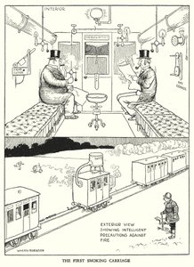 Ilustrace pro Railway Ribaldry od W Heatha Robinsona (litho) od William Heath Robinson