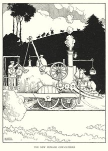 Ilustrace pro Railway Ribaldry od W Heatha Robinsona (litho) od William Heath Robinson