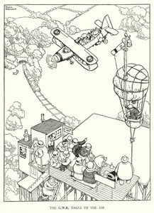Ilustrace pro Railway Ribaldry od W Heatha Robinsona (litho) od William Heath Robinson