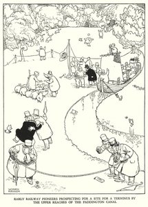 Ilustrace pro Railway Ribaldry od W Heatha Robinsona (litho) od William Heath Robinson