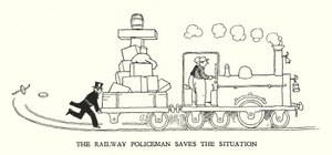Ilustrace pro Railway Ribaldry od W Heatha Robinsona (litho) od William Heath Robinson