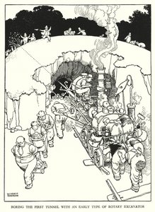 Ilustrace pro Railway Ribaldry od W Heatha Robinsona (litho) od William Heath Robinson