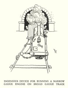 Ilustrace pro Railway Ribaldry od W Heatha Robinsona (litho) od William Heath Robinson