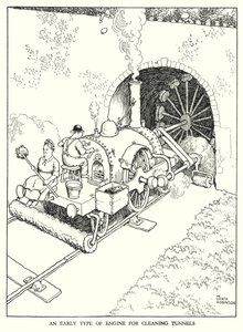 Ilustrace pro Railway Ribaldry od W Heatha Robinsona (litho) od William Heath Robinson