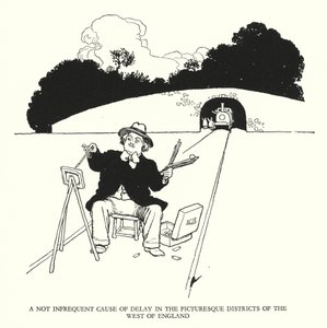 Ilustrace pro Railway Ribaldry od W Heatha Robinsona (litho) od William Heath Robinson