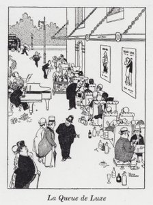 La Queue de Luxe (litho) od William Heath Robinson