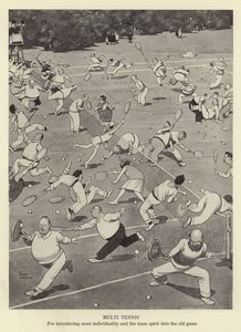 Multi tenis, pro vnesení více individuality a týmového ducha do staré hry od William Heath Robinson