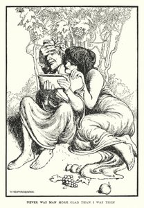 Nikdy nebyl člověk šťastnější než já tehdy (litho) od William Heath Robinson