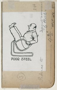 „Ubohá ocel“, detail z „Jak žít v bytě“, vydaného v roce 1936 od William Heath Robinson