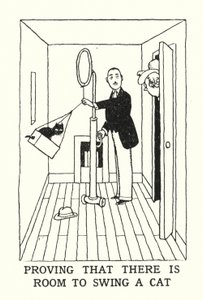 Dokazování, že existuje prostor pro houpání kočky (litho) od William Heath Robinson