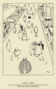 Bezpečnost především! Brzy budou zavedeny nové silniční předpisy, které zajistí bezpečnost a pohodlí chodců od William Heath Robinson