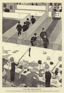 Vylepšení doby prodeje, metoda jednotlivě pro uspořádanější vedení prodeje a ochranu asistentů od William Heath Robinson