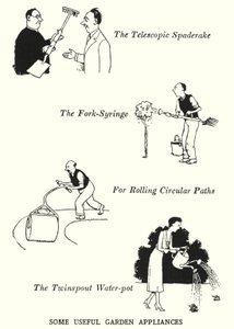 Některé užitečné zahradní spotřebiče (litho) od William Heath Robinson