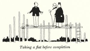 Vyřízení bytu před dokončením (litho) od William Heath Robinson