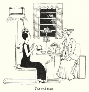 Čaj a toast (litho) od William Heath Robinson